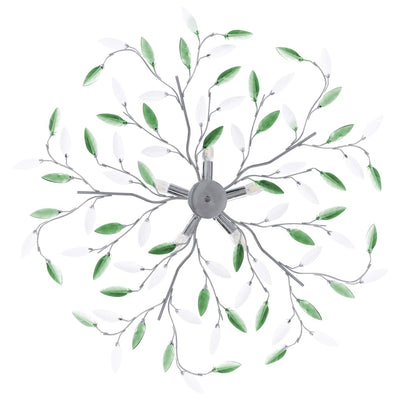 Kattovalaisin akryylikristalleilla lehdet 5xE14-polttimoa vihr.