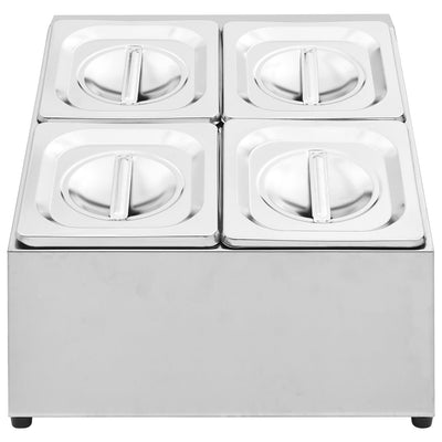 Ruostumaton teräs ruokavuokateline Balc GN 1/6 (4 kpl)