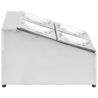 Ruostumaton teräs ruokavuokateline Balc GN 1/6 (4 kpl)