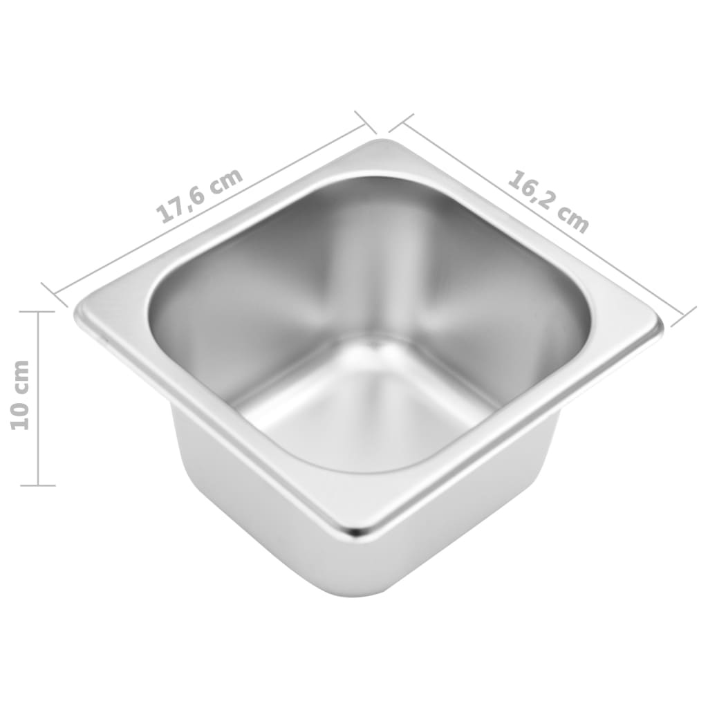Ruostumaton teräksinen ruokavuokateline Balc GN 1/6 (4 kpl)