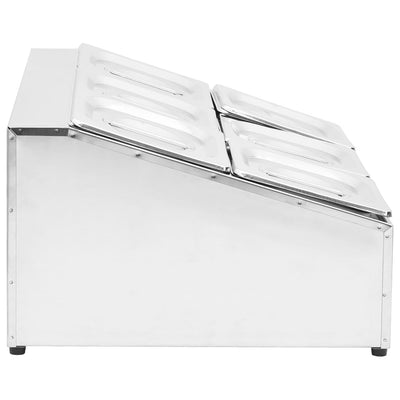 Ruostumaton teräs ruokavuokateline Balc GN 1/6 (6 kpl)