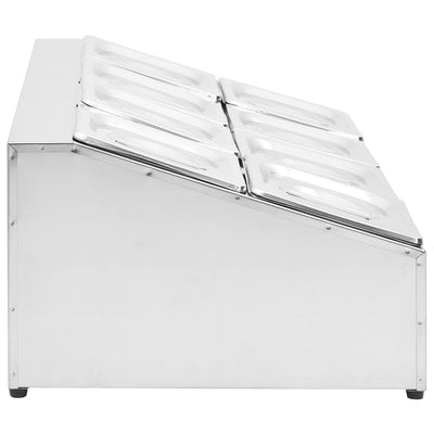 Ruostumaton teräs ruokavuokateline Balc GN 1/6 (8 kpl)