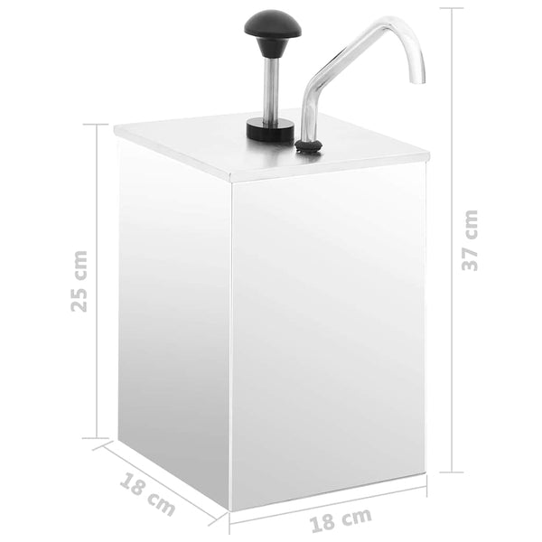 Kastikkeen annostelija ruostumaton teräs 3,5 l