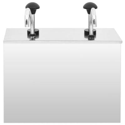 Kastikkeen annostelija ruostumaton teräs 2 x 3,5 l