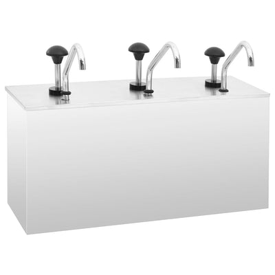 Kastikkeen annostelija ruostumaton teräs 3 x 3,5 l