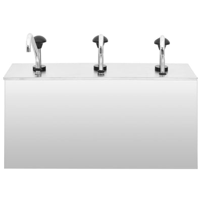 Kastikkeen annostelija ruostumaton teräs 3 x 3,5 l