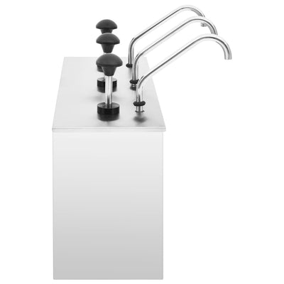 Kastikkeen annostelija ruostumaton teräs 3 x 3,5 l