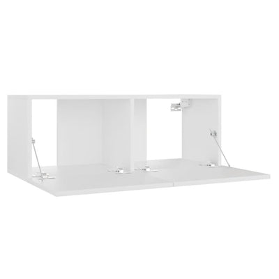TV-taso valkoinen 80x30x30 cm tekninen puu