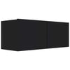 TV-taso musta 80x30x30 cm tekninen puu