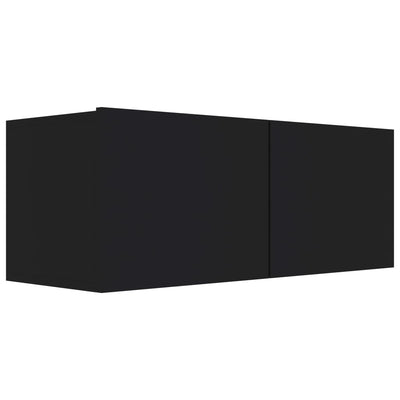 TV-taso musta 80x30x30 cm tekninen puu