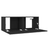 TV-taso musta 80x30x30 cm tekninen puu