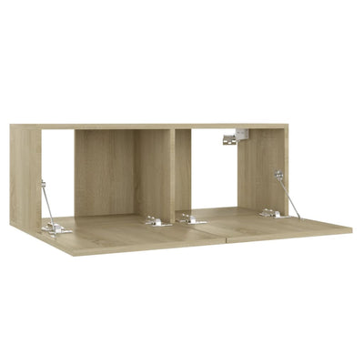 TV-taso Sonoma-tammi 80x30x30 cm tekninen puu
