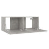 TV-taso betoninharmaa 80x30x30 cm tekninen puu