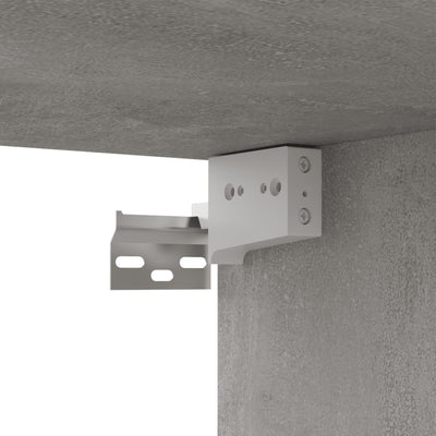 TV-taso betoninharmaa 80x30x30 cm tekninen puu