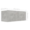 TV-taso betoninharmaa 80x30x30 cm tekninen puu