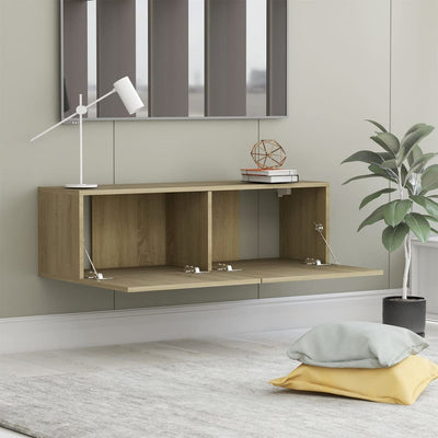 TV-taso Sonoma-tammi 100x30x30 cm tekninen puu
