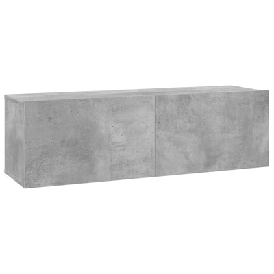 TV-taso betoninharmaa 100x30x30 cm tekninen puu