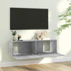 TV-taso betoninharmaa 100x30x30 cm tekninen puu