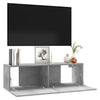 TV-taso betoninharmaa 100x30x30 cm tekninen puu