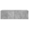 TV-taso betoninharmaa 100x30x30 cm tekninen puu