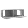TV-taso betoninharmaa 100x30x30 cm tekninen puu