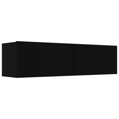 TV-taso musta 120x30x30 cm tekninen puu