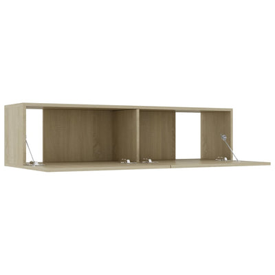 TV-taso Sonoma-tammi 120x30x30 cm tekninen puu