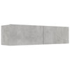 TV-taso betoninharmaa 120x30x30 cm tekninen puu