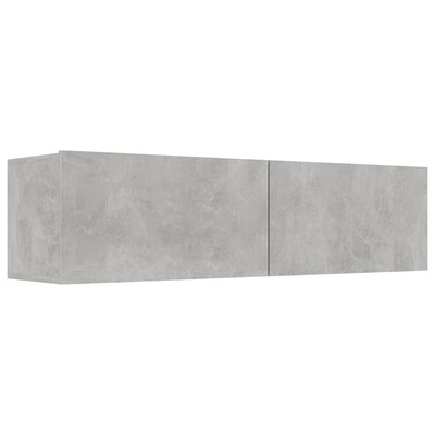 TV-taso betoninharmaa 120x30x30 cm tekninen puu