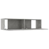 TV-taso betoninharmaa 120x30x30 cm tekninen puu