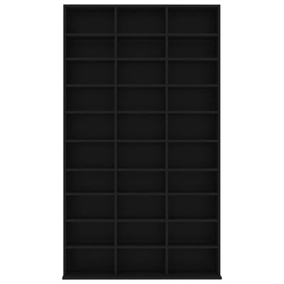 CD-hylly musta 102x16x177,5 cm tekninen puu
