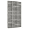 CD-hylly betoninharmaa 102x16x177,5 cm tekninen puu