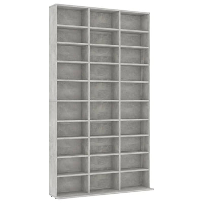 CD-hylly betoninharmaa 102x16x177,5 cm tekninen puu