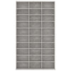 CD-hylly betoninharmaa 102x16x177,5 cm tekninen puu
