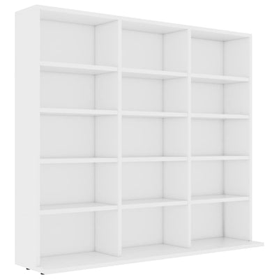 Valkoinen cd-hylly Caraman 102x23x89,5cm (puinen)