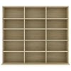 CD-hylly Sonoma-tammi 102x23x89,5 cm tekninen puu