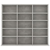 CD-hylly betoninharmaa 102x23x89,5 cm tekninen puu