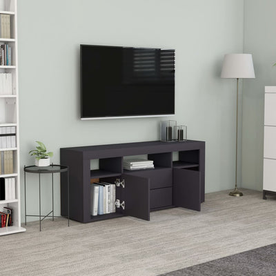TV-taso harmaa 120x30x50 cm tekninen puu