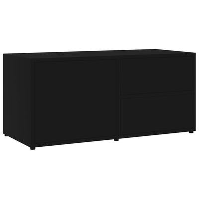 TV-taso musta 80x34x36 cm tekninen puu