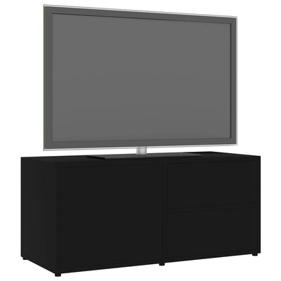 TV-taso musta 80x34x36 cm tekninen puu