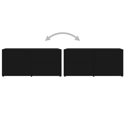TV-taso musta 80x34x36 cm tekninen puu