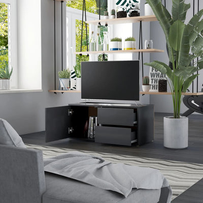 TV-taso harmaa 80x34x36 cm tekninen puu