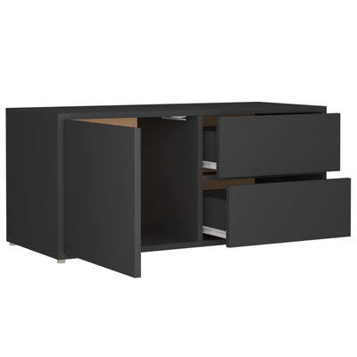 TV-taso harmaa 80x34x36 cm tekninen puu