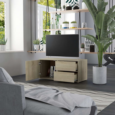 TV-taso Sonoma-tammi 80x34x36 cm tekninen puu
