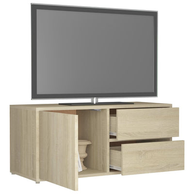 TV-taso Sonoma-tammi 80x34x36 cm tekninen puu