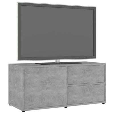 TV-taso betoninharmaa 80x34x36 cm tekninen puu