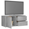 TV-taso betoninharmaa 80x34x36 cm tekninen puu