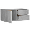 TV-taso betoninharmaa 80x34x36 cm tekninen puu
