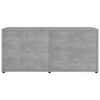 TV-taso betoninharmaa 80x34x36 cm tekninen puu