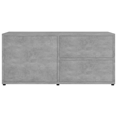 TV-taso betoninharmaa 80x34x36 cm tekninen puu